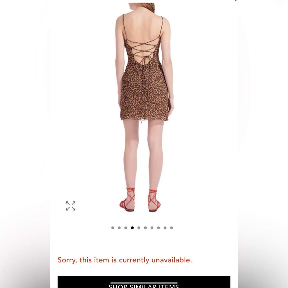 STAUD Bellamy Leopard Print Mini Dress - Picture 2 of 7